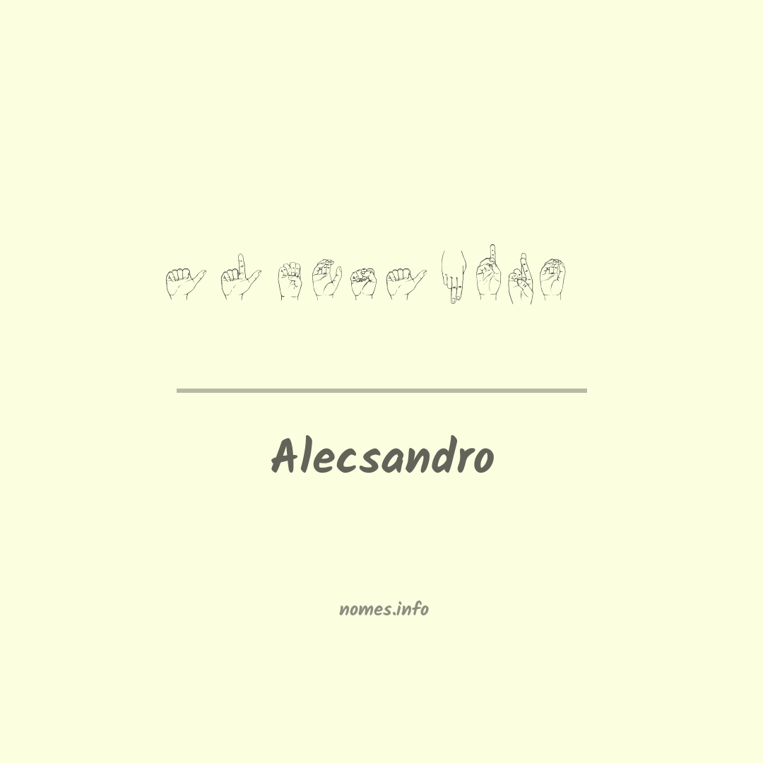 Alecsandro em Libras