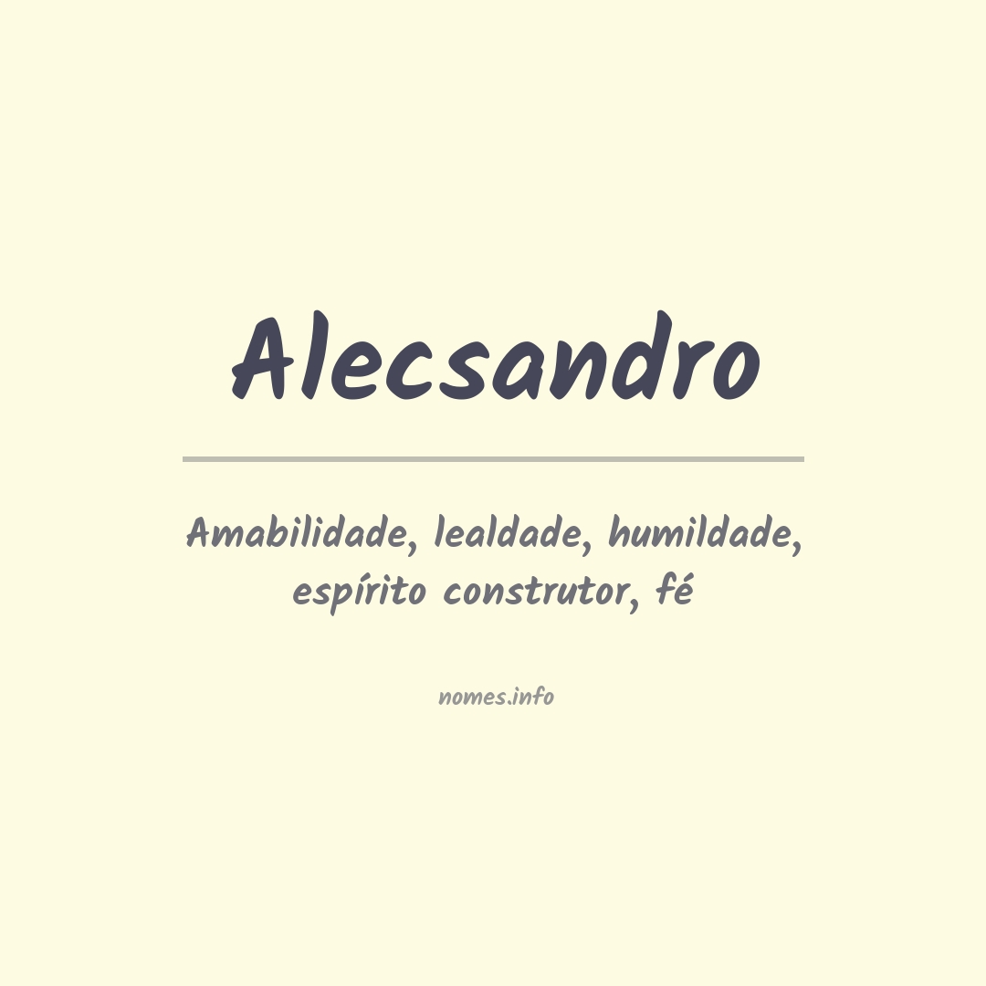 Significado do nome Alecsandro
