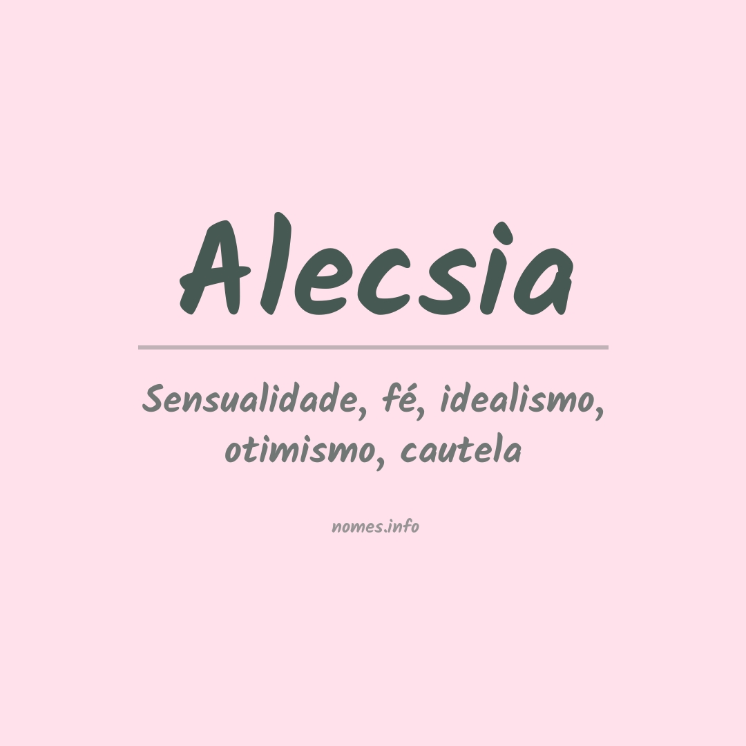 Significado do nome Alecsia