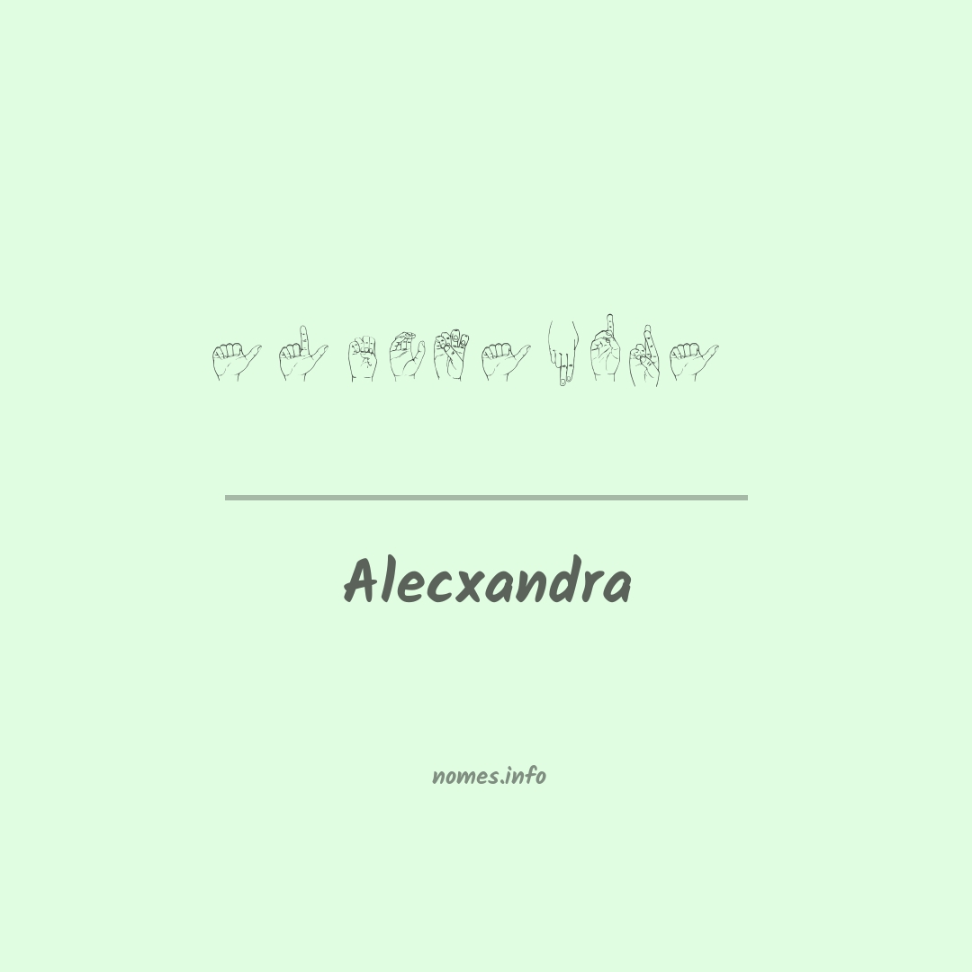 Alecxandra em Libras