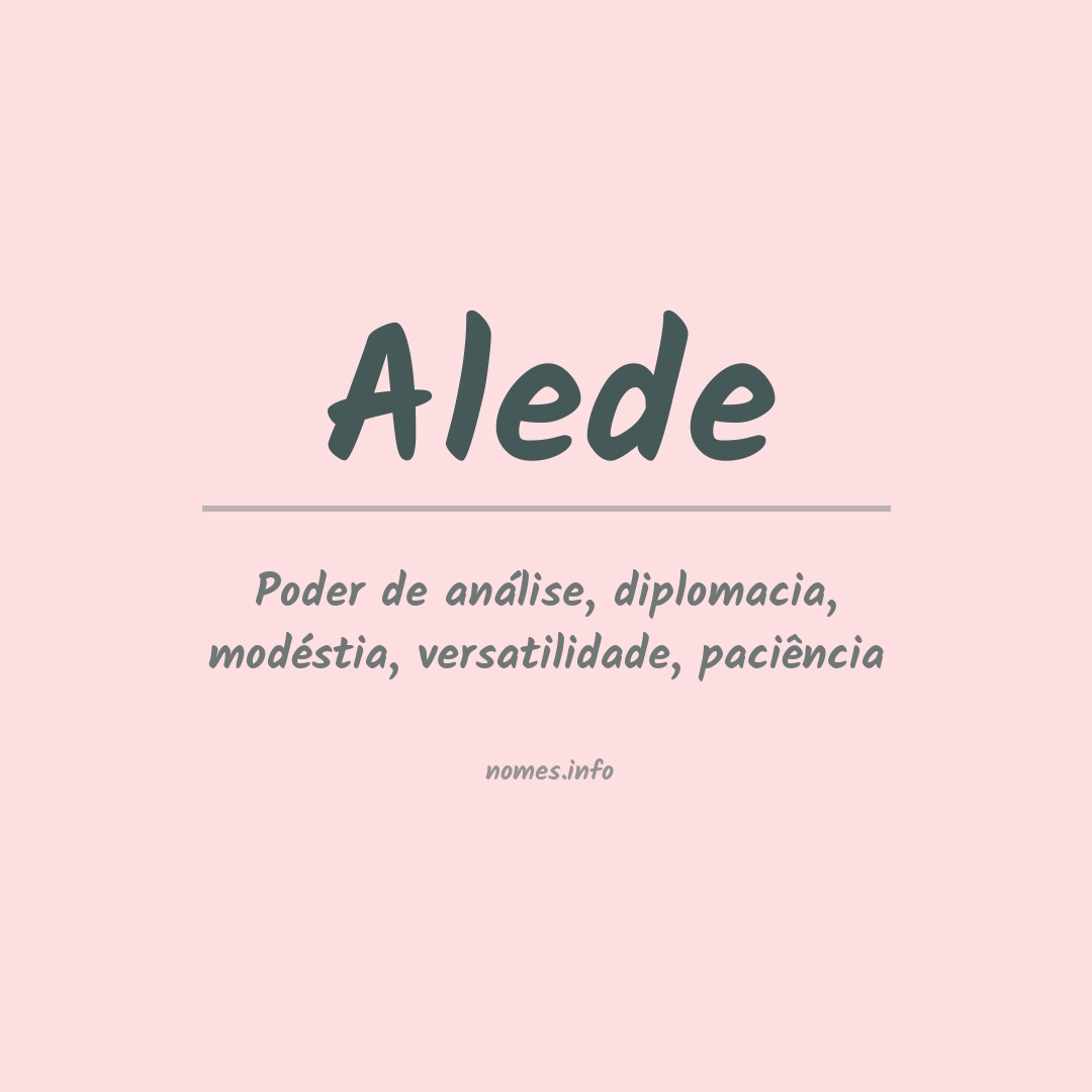 Significado do nome Alede