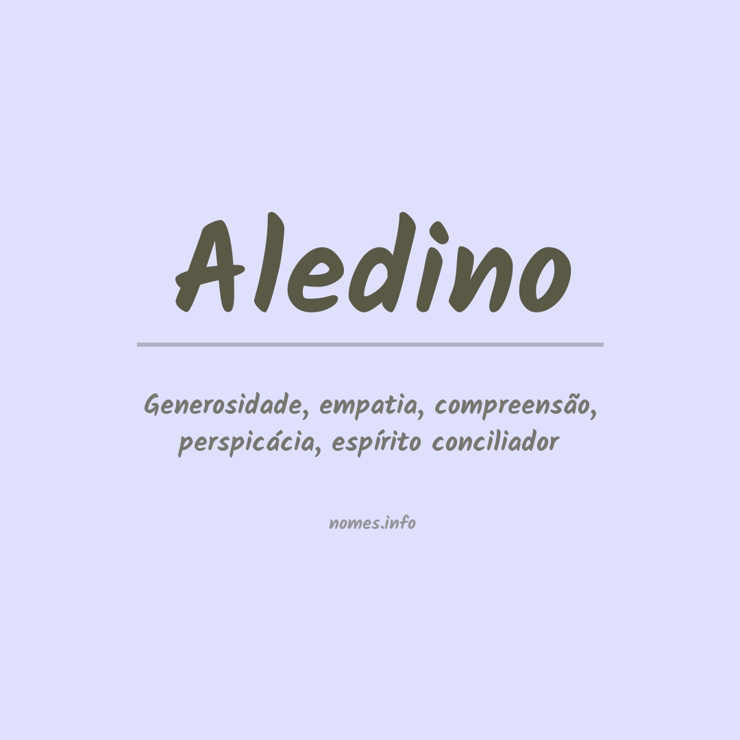 Significado do nome Aledino