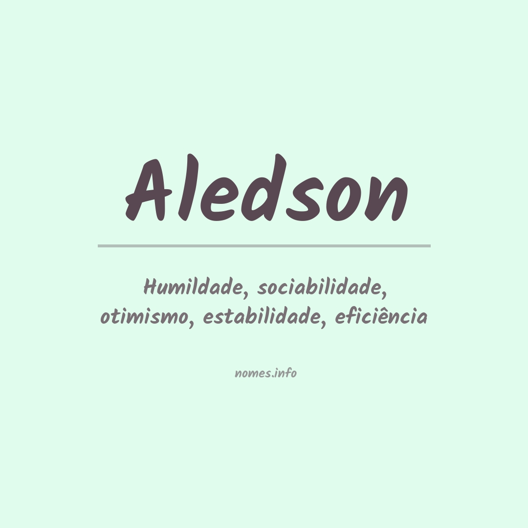 Significado do nome Aledson