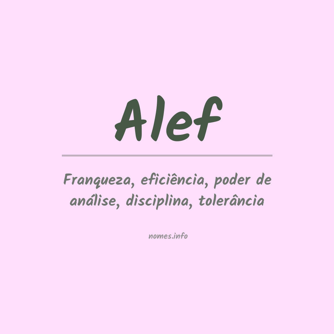 Significado do nome Alef