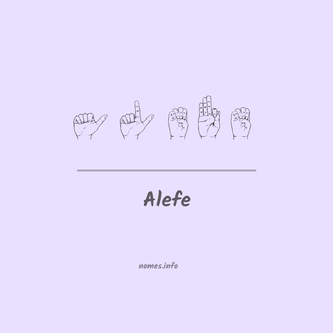 Alefe em Libras