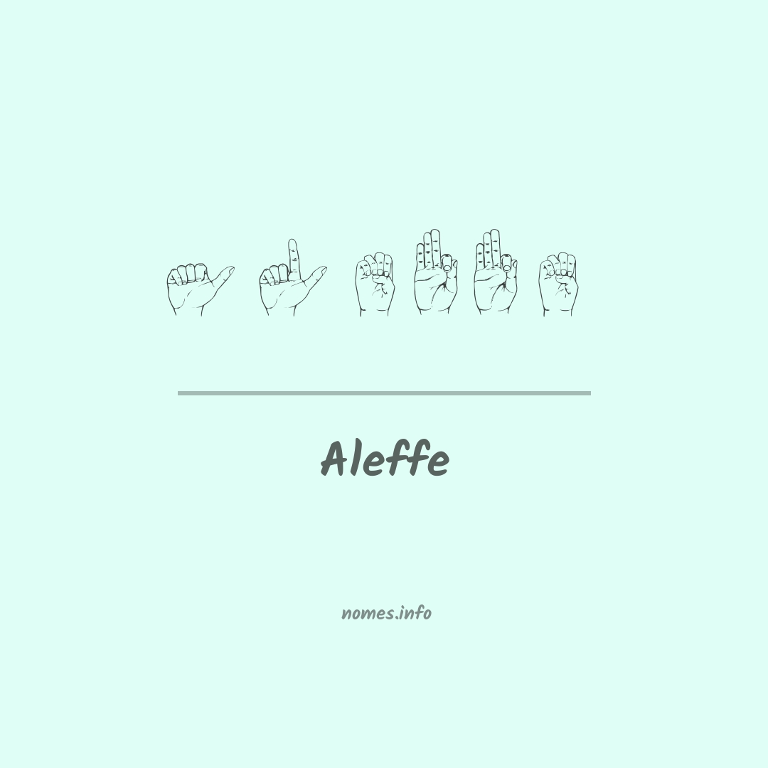 Aleffe em Libras