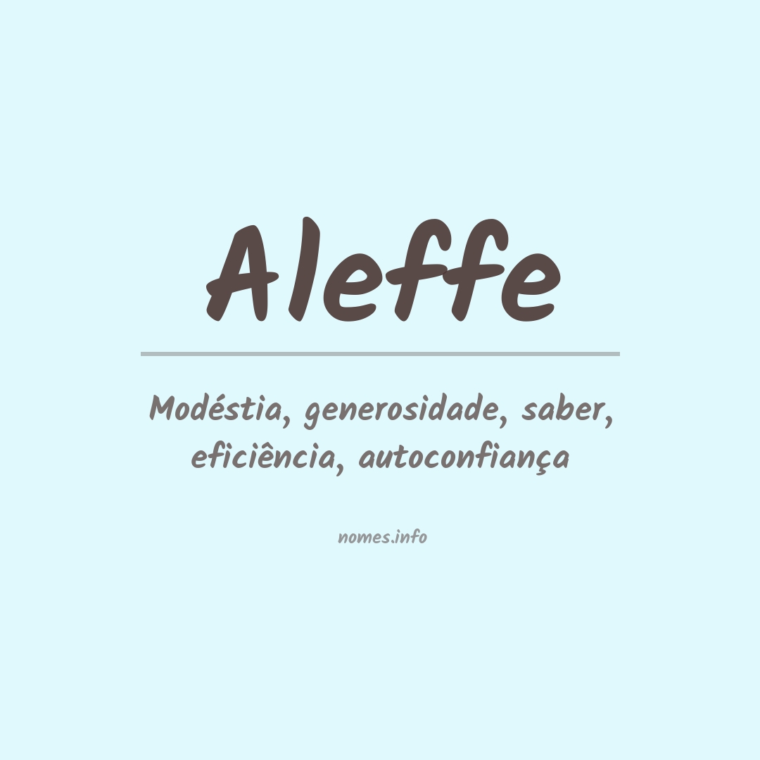 Significado do nome Aleffe