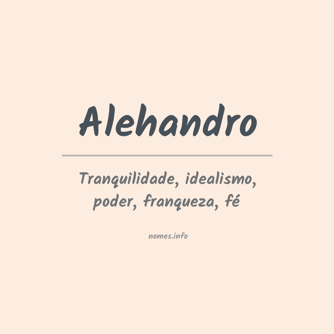 Significado do nome Alehandro