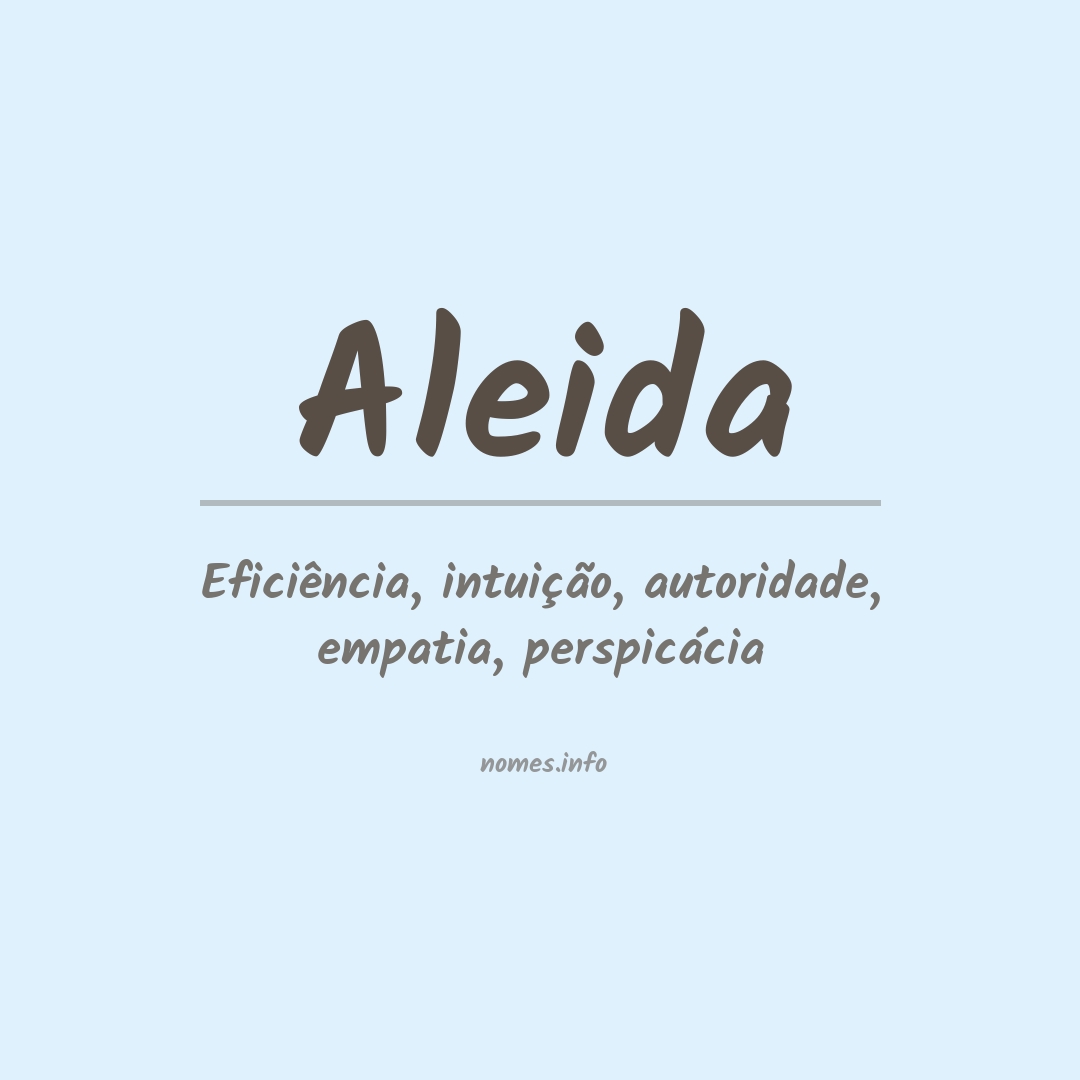 Significado do nome Aleida