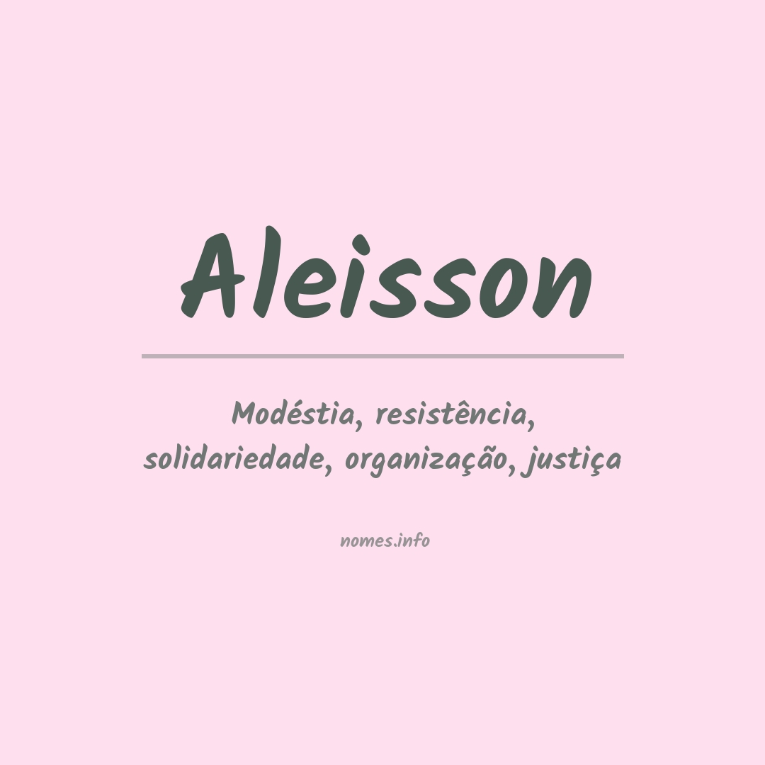Significado do nome Aleisson