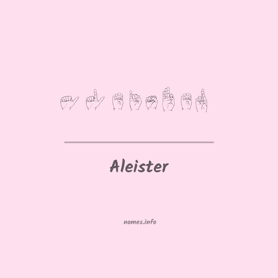 Aleister em Libras