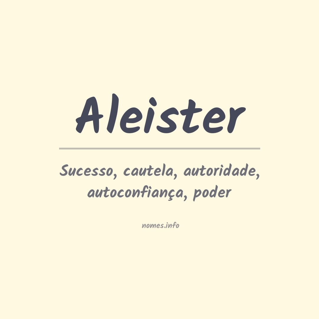 Significado do nome Aleister