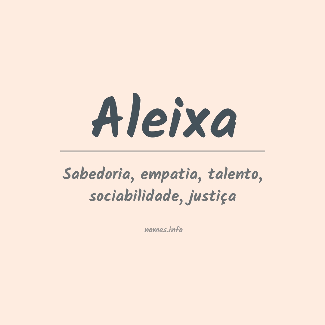 Significado do nome Aleixa