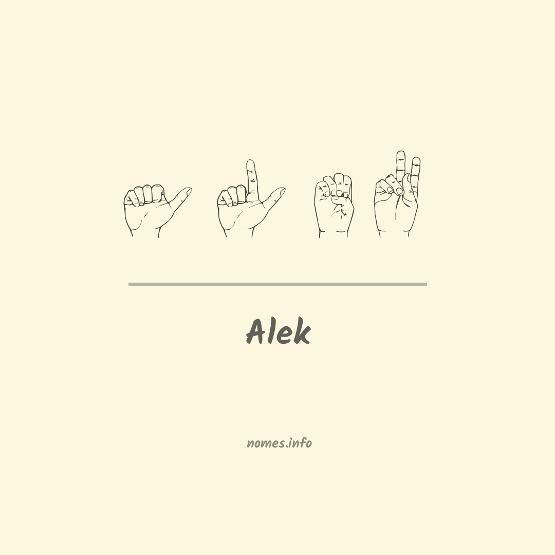 Alek em Libras