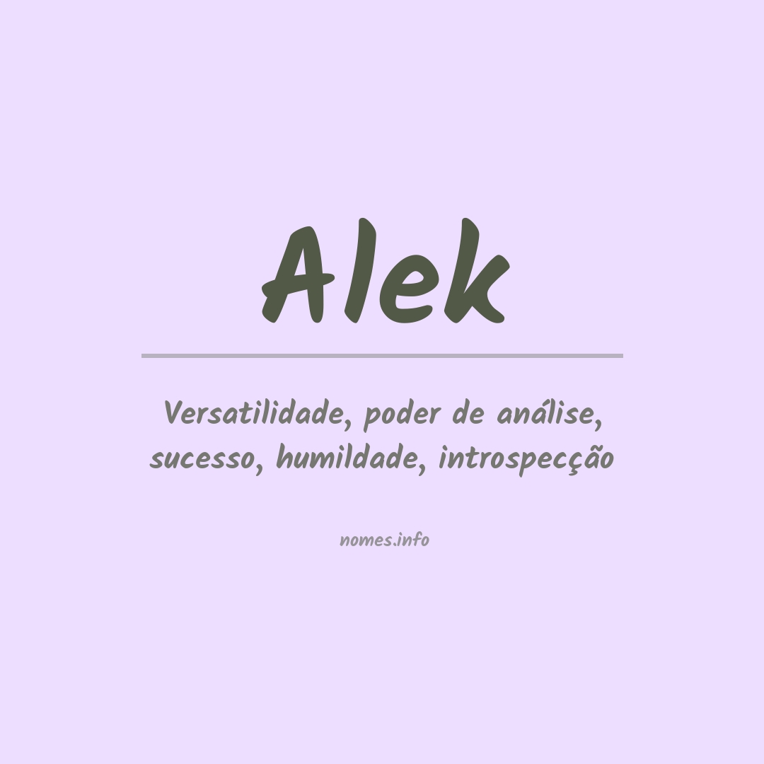 Significado do nome Alek