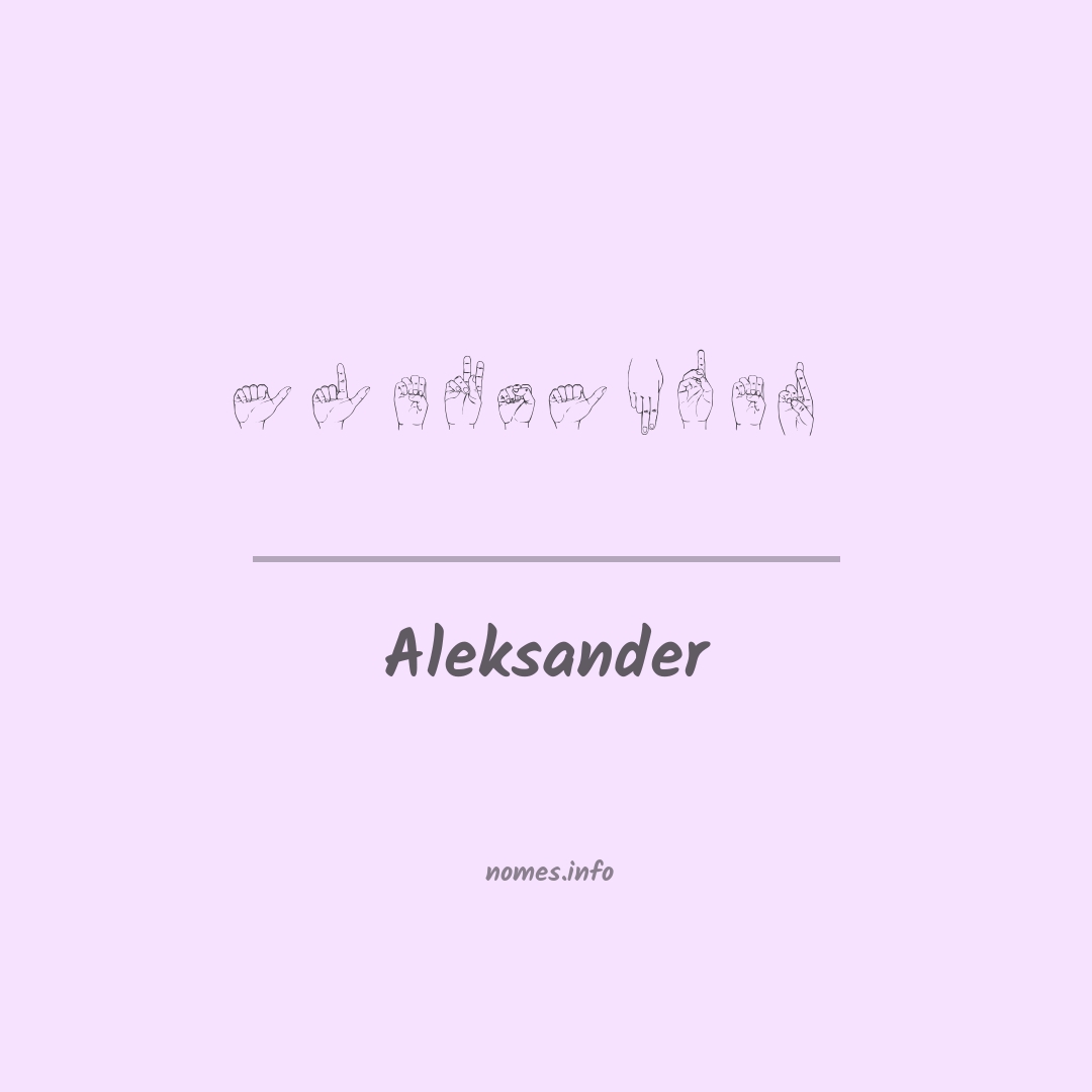 Aleksander em Libras