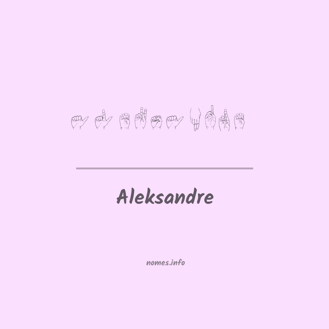 Aleksandre em Libras
