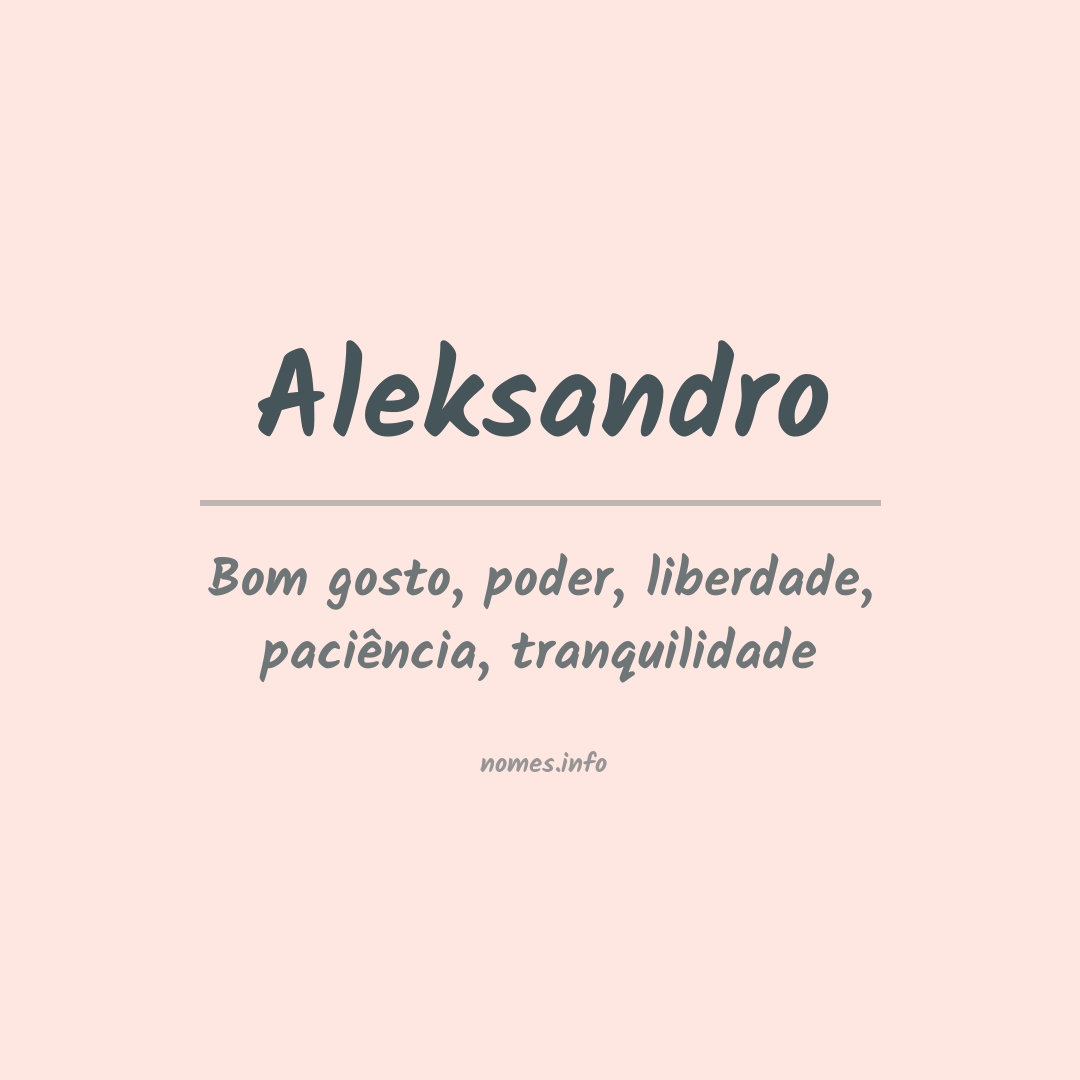Significado do nome Aleksandro