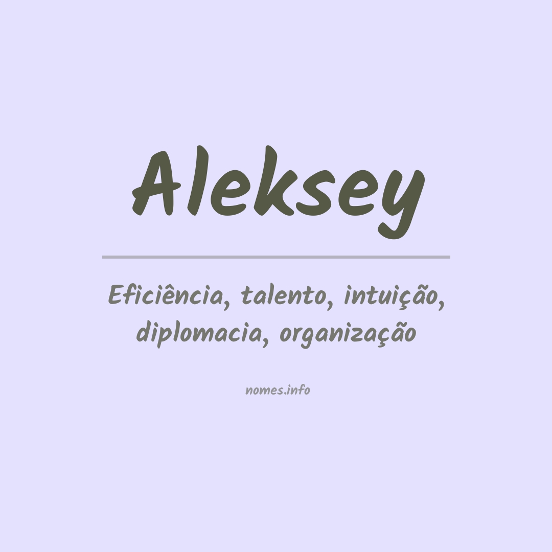 Significado do nome Aleksey