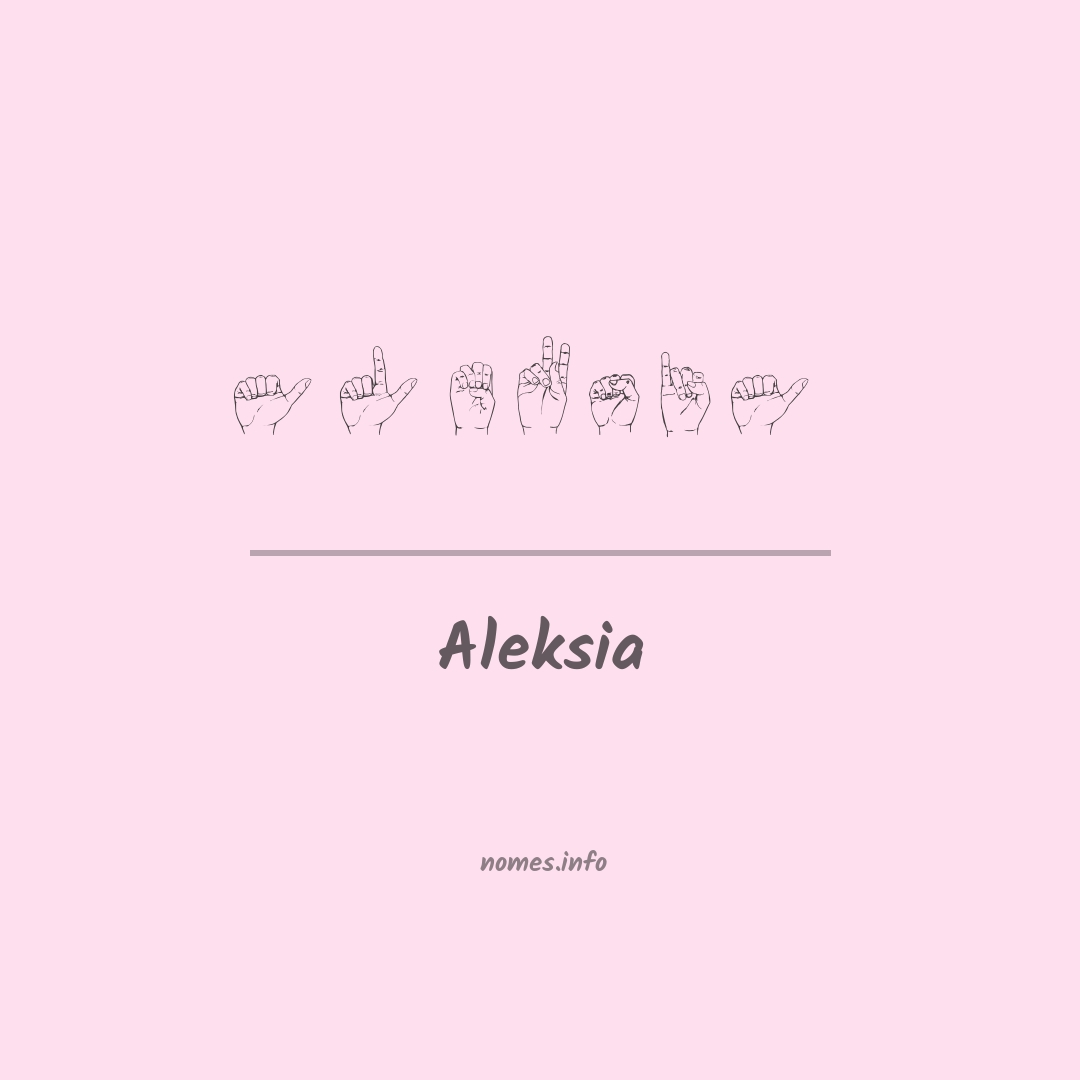 Aleksia em Libras