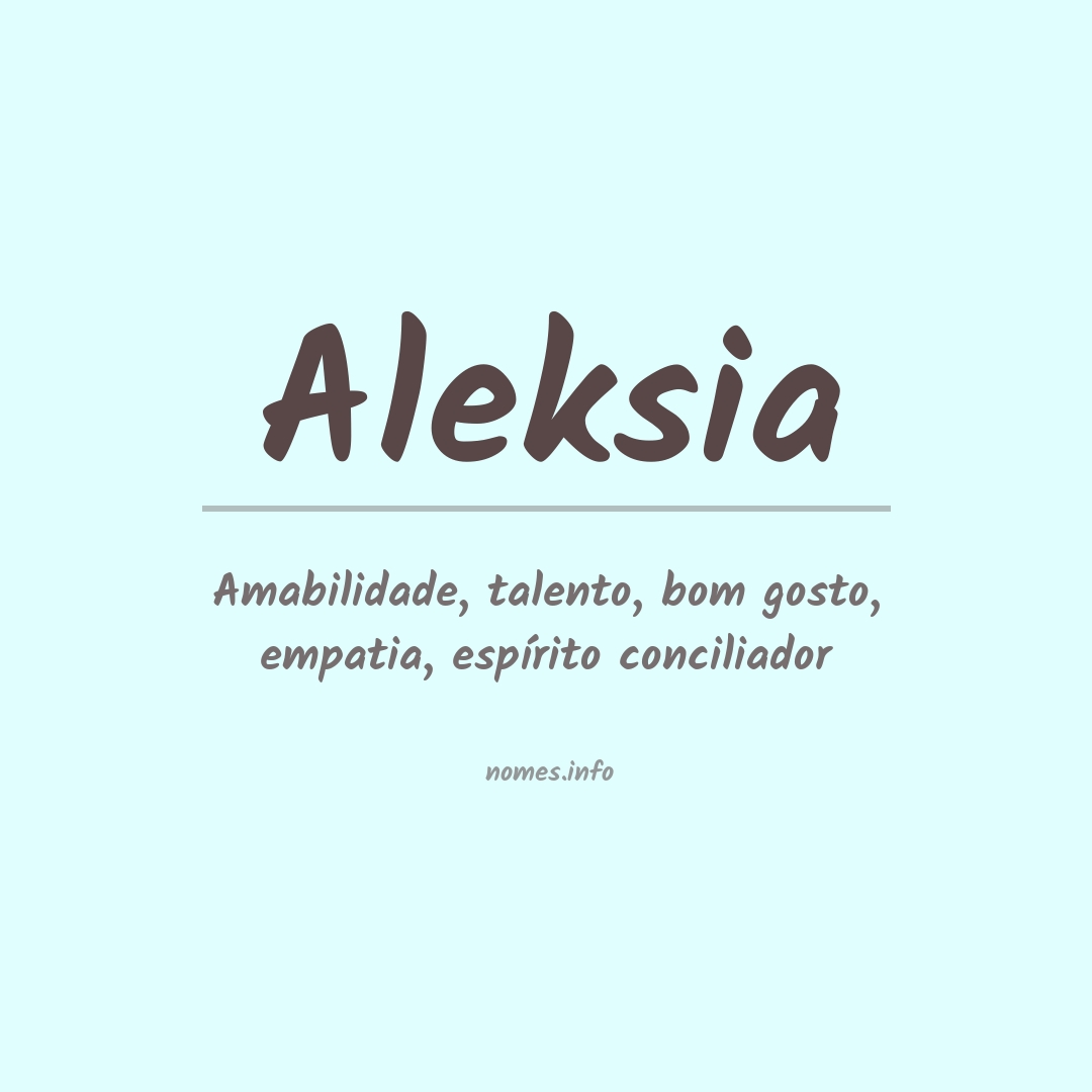 Significado do nome Aleksia