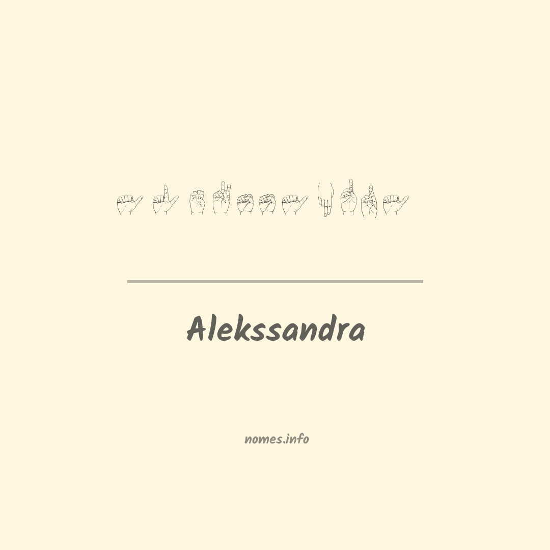 Alekssandra em Libras