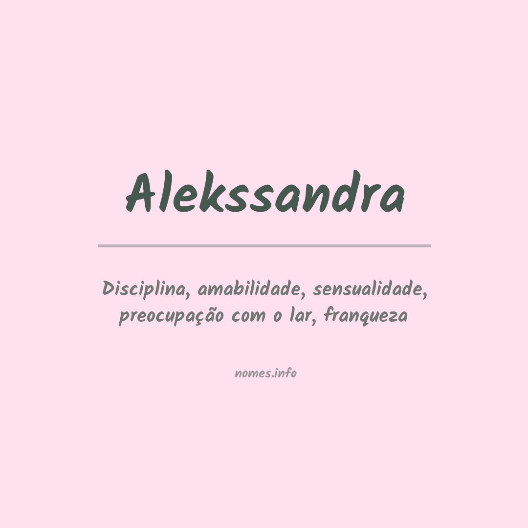 Significado do nome Alekssandra