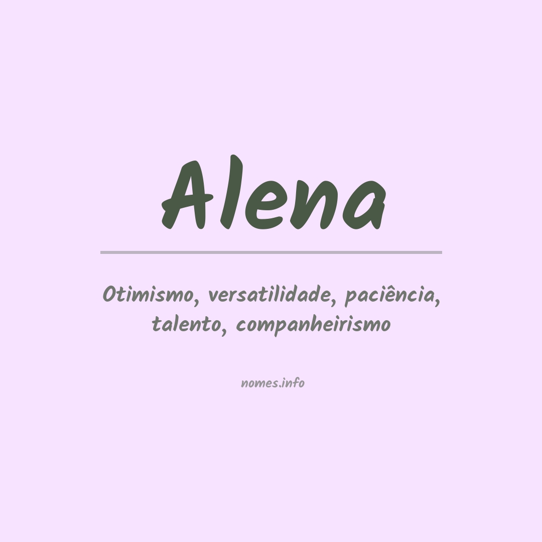 Significado do nome Alena