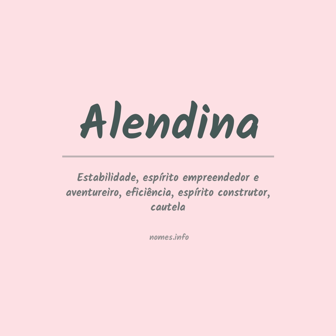 Significado do nome Alendina