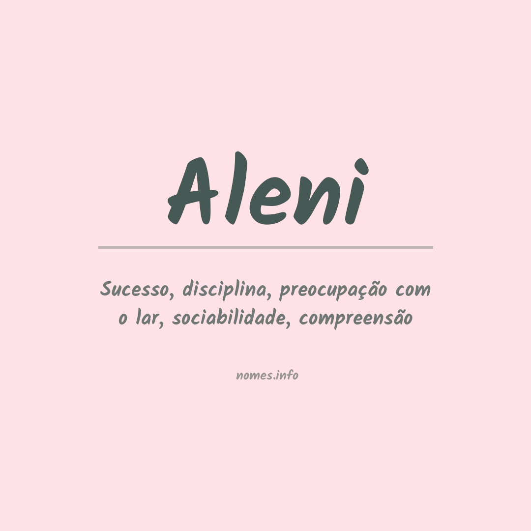 Significado do nome Aleni