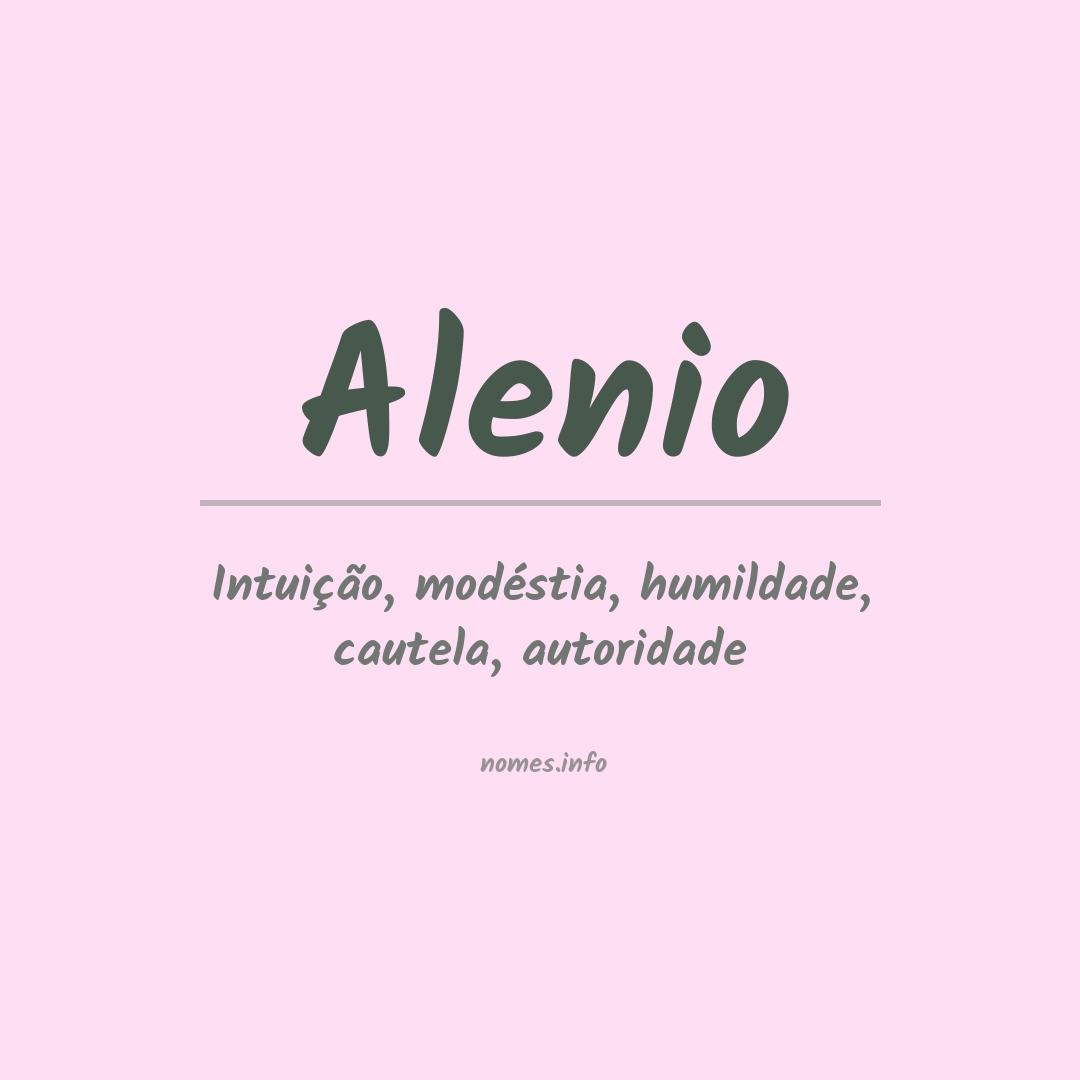 Significado do nome Alenio