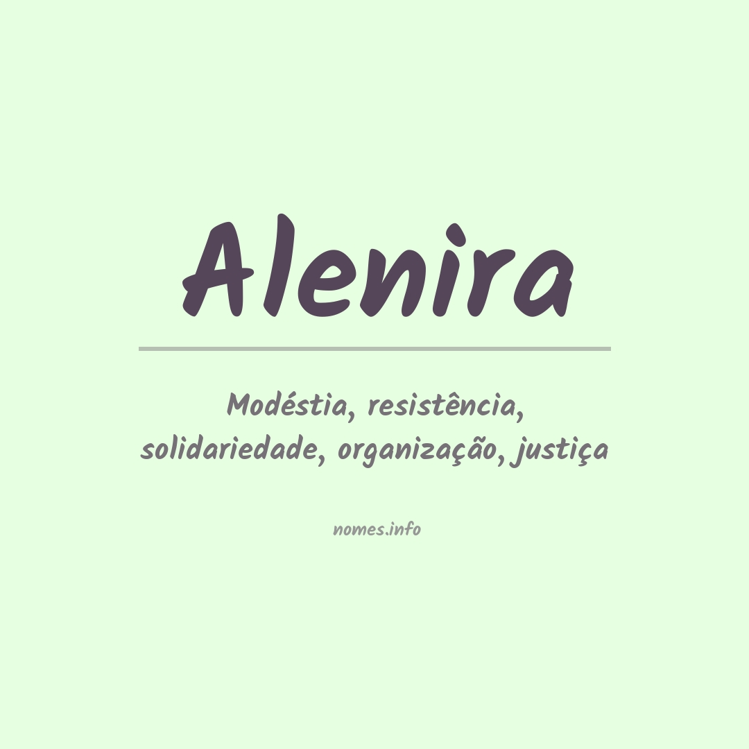 Significado do nome Alenira