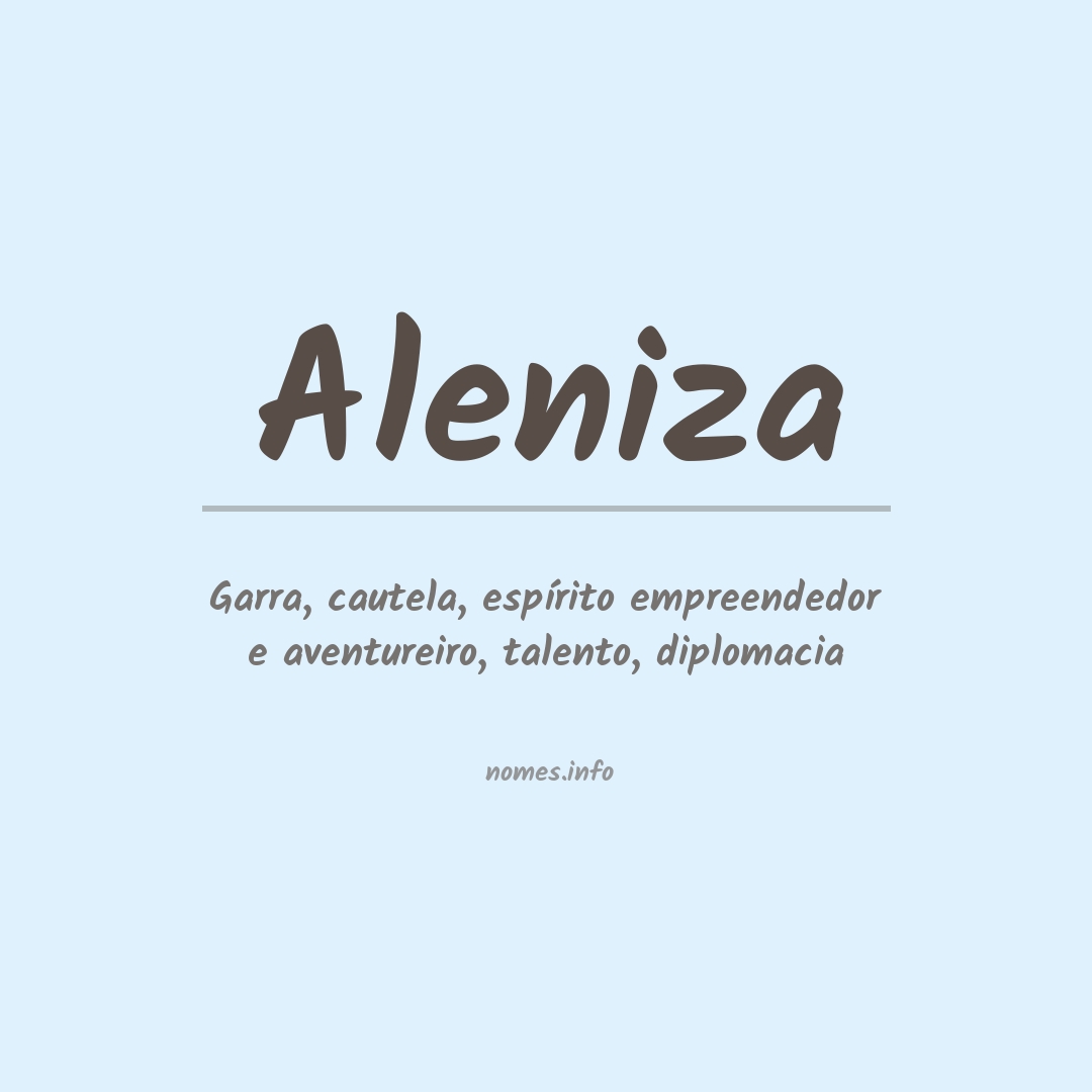 Significado do nome Aleniza
