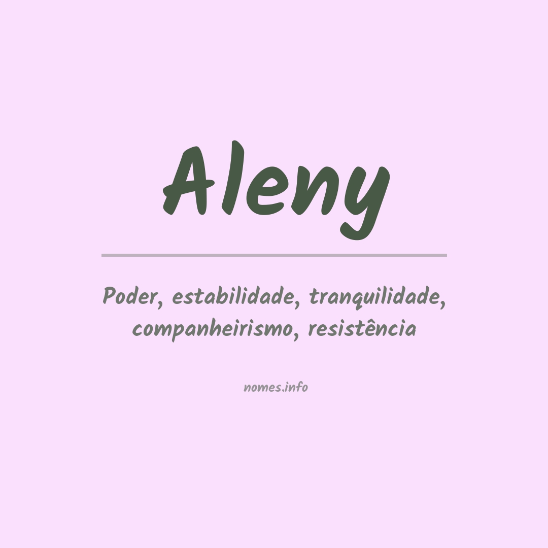 Significado do nome Aleny