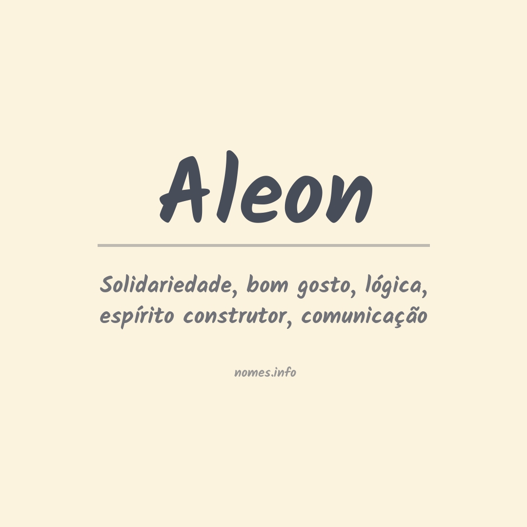 Significado do nome Aleon