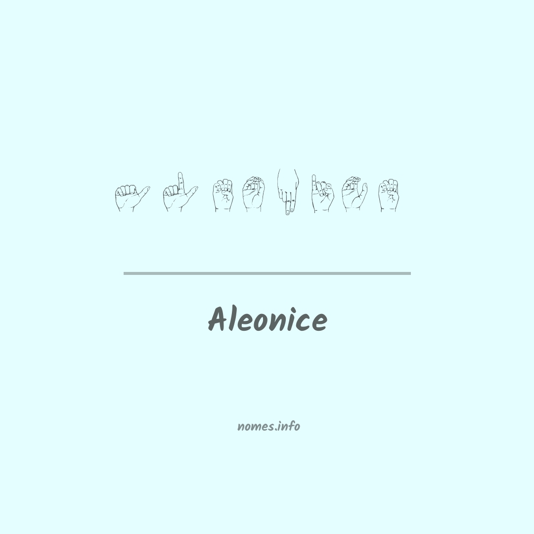 Aleonice em Libras