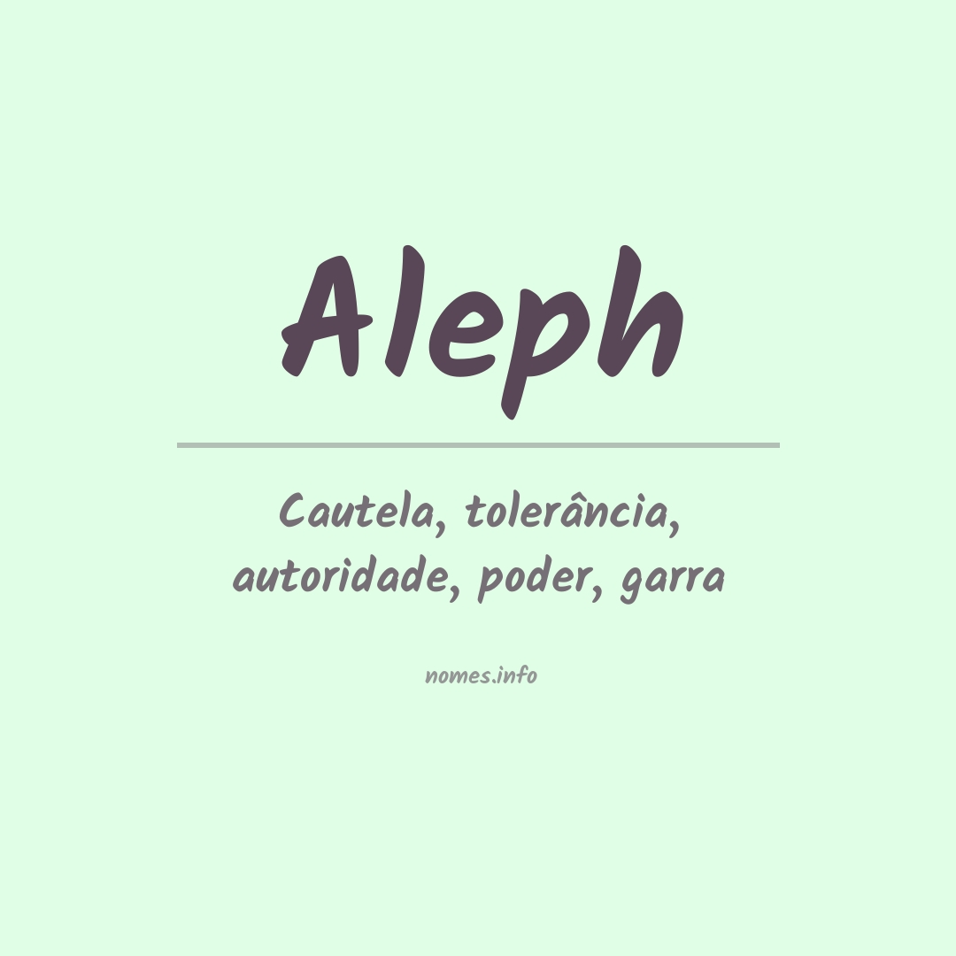 Significado do nome Aleph
