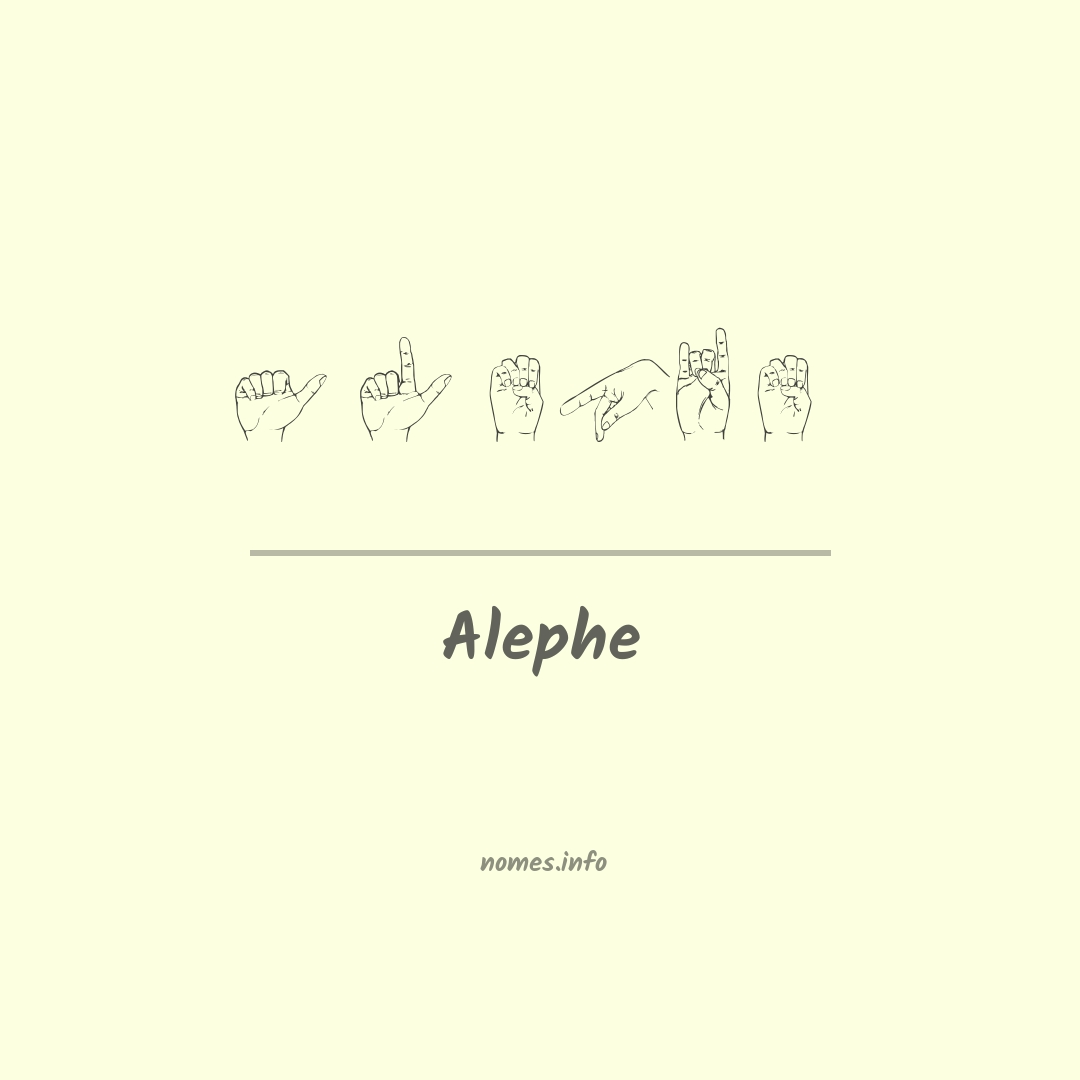 Alephe em Libras