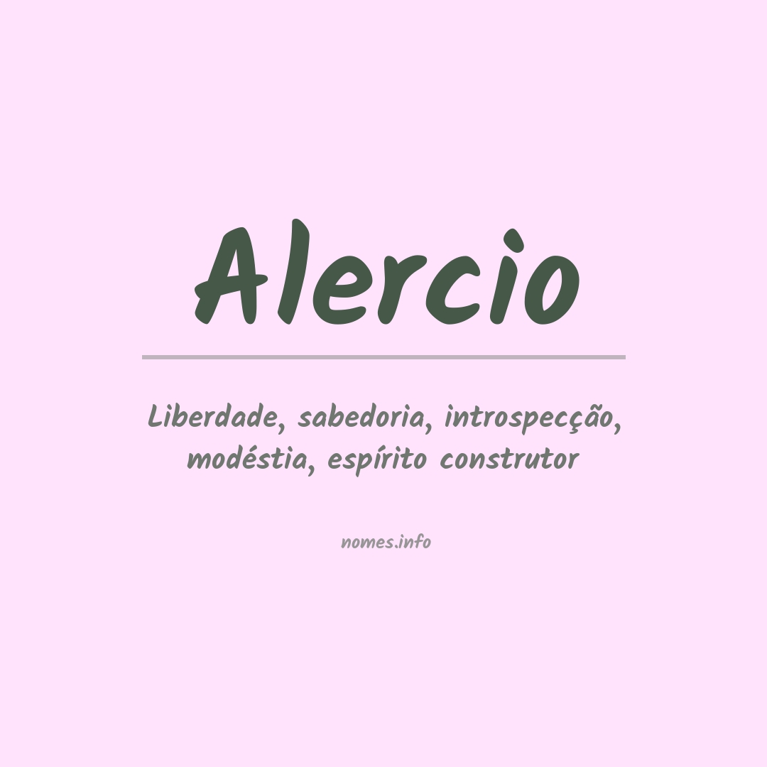 Significado do nome Alercio