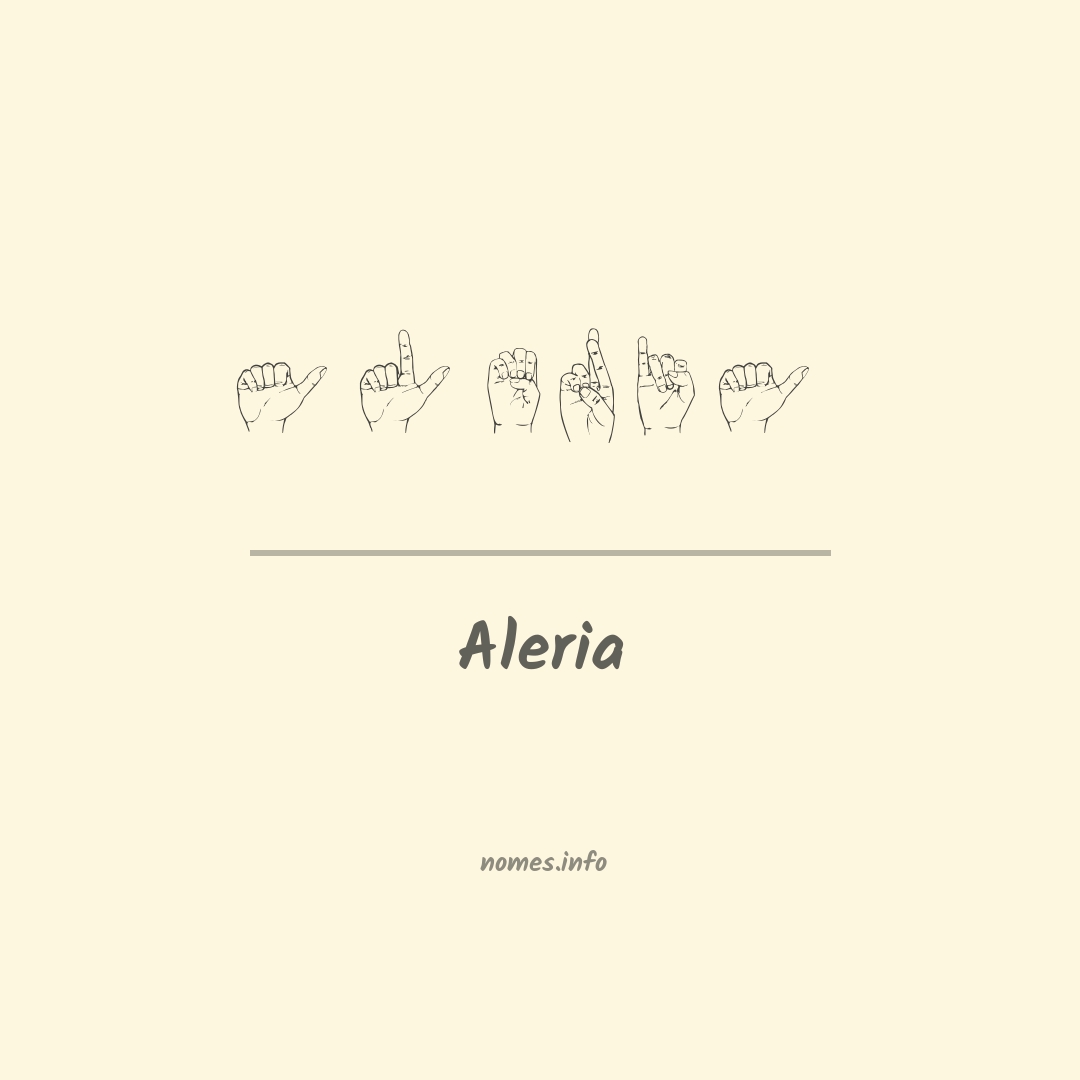 Aleria em Libras