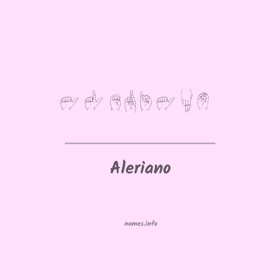 Aleriano em Libras