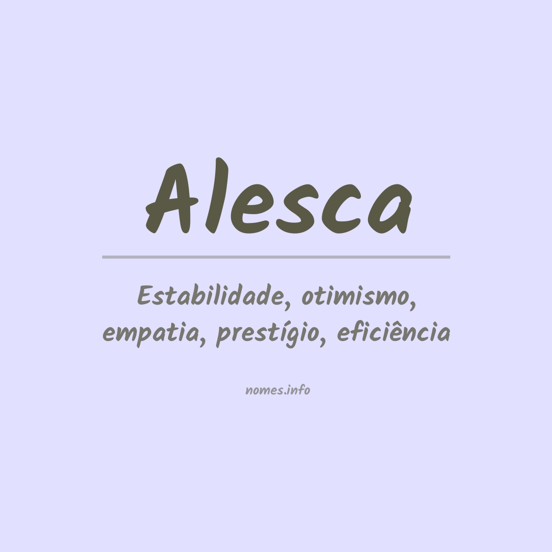 Significado do nome Alesca