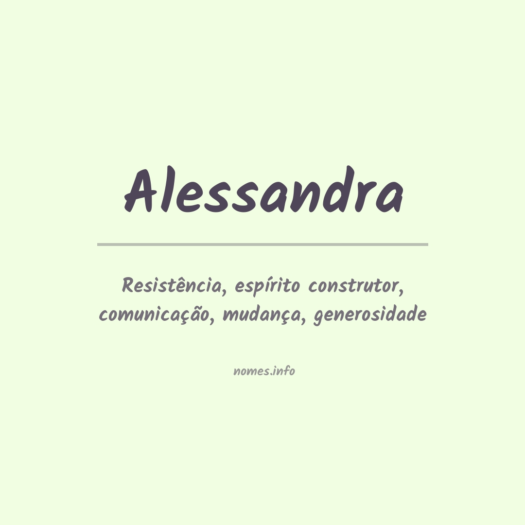 Significado do nome Alessandra