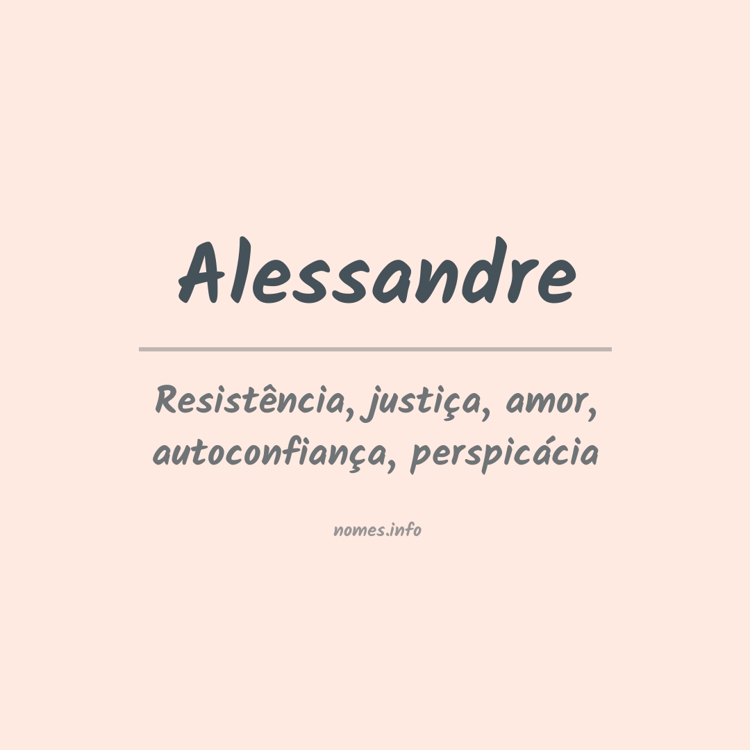 Significado do nome Alessandre
