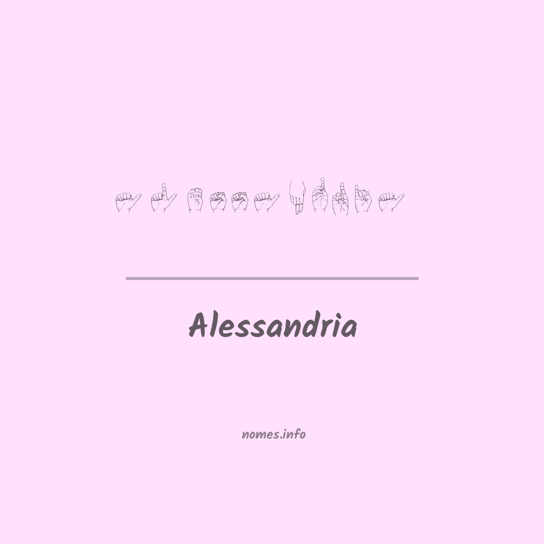 Alessandria em Libras