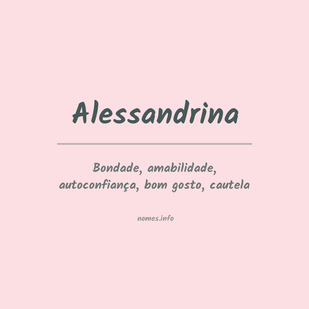Significado do nome Alessandrina