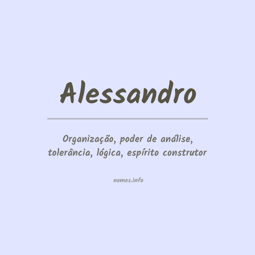 Significado do nome Alessandro