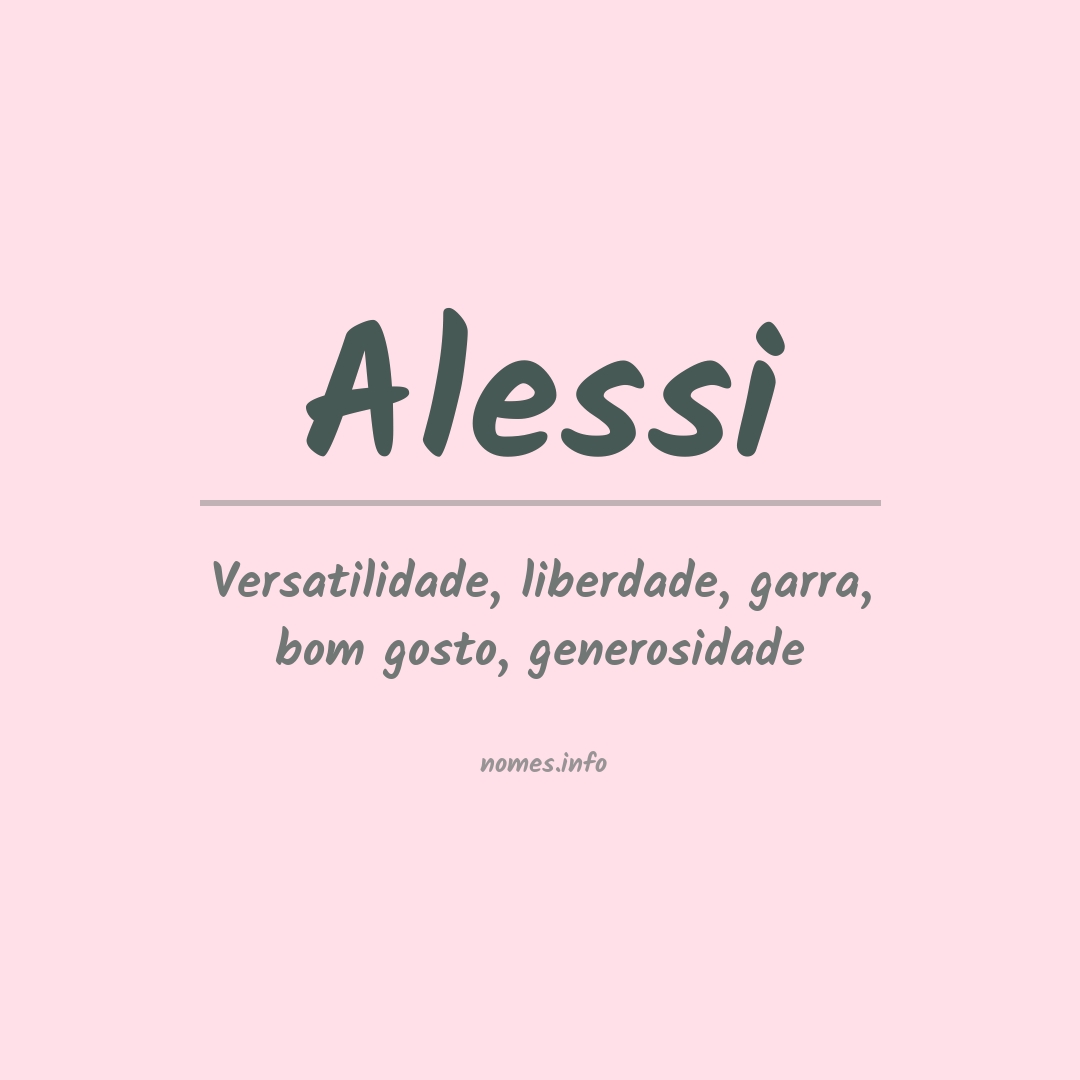 Significado do nome Alessi