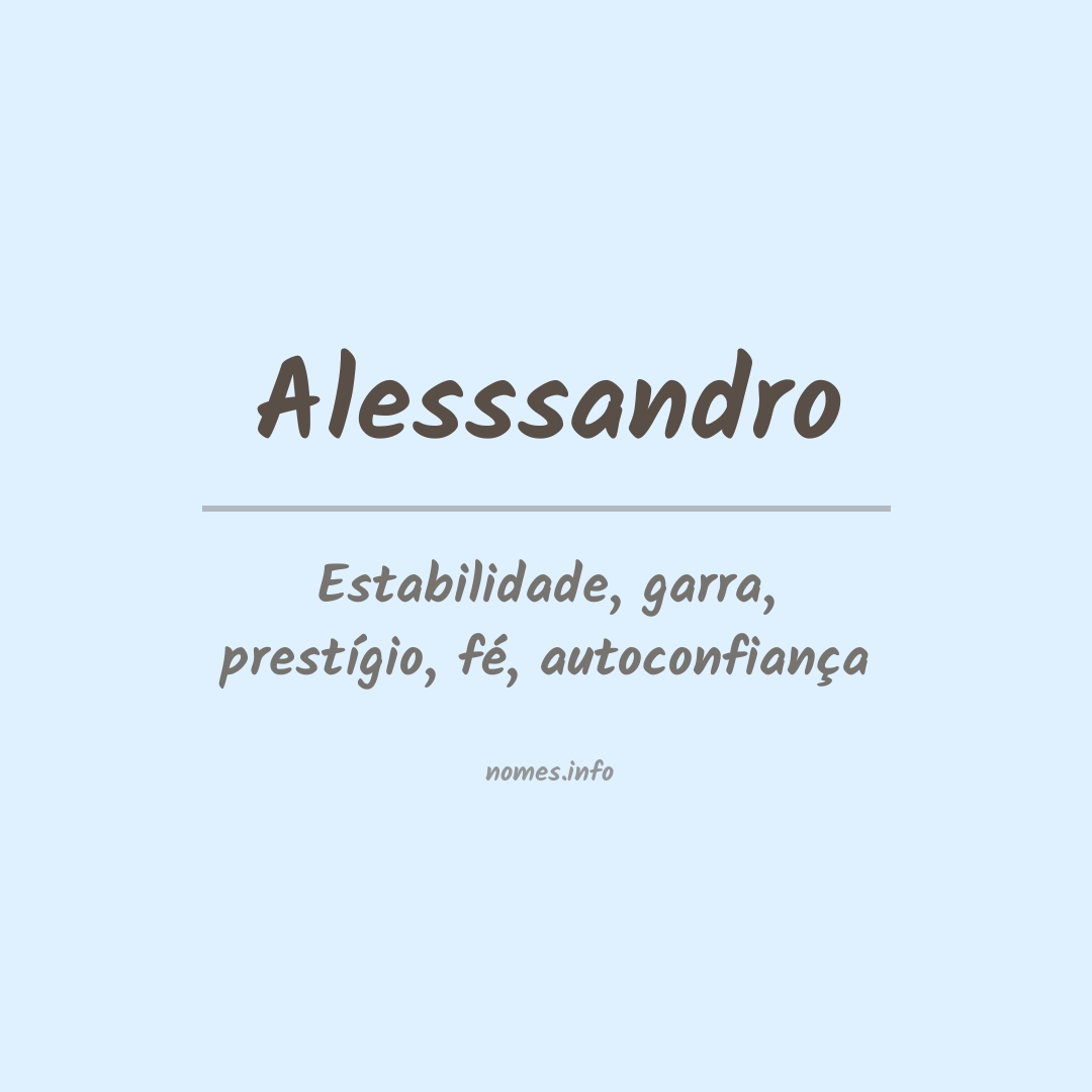 Significado do nome Alesssandro