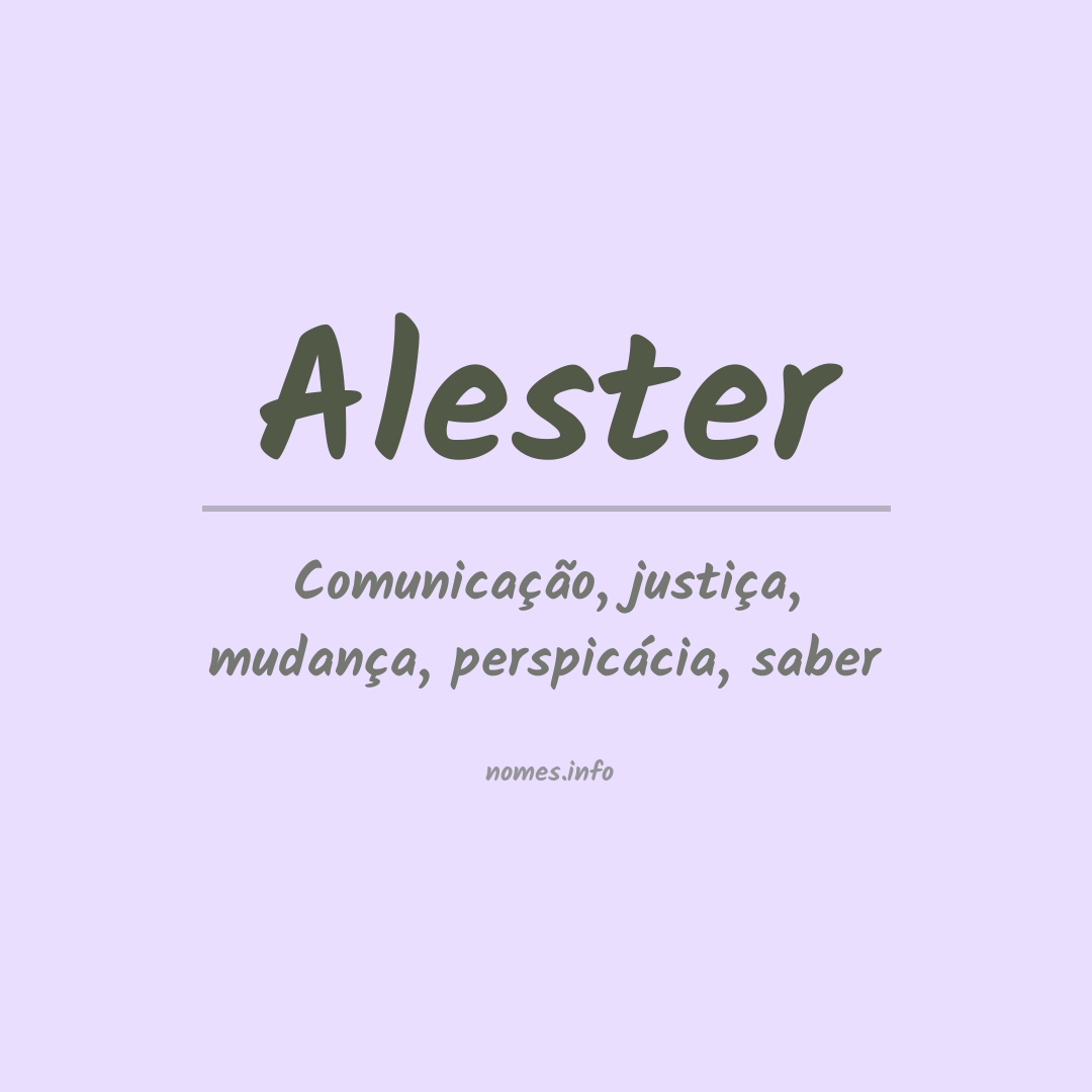 Significado do nome Alester